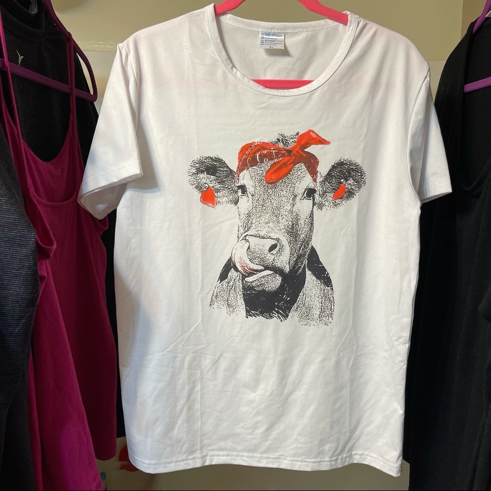 Rosie the Riveter Cow T-shirt